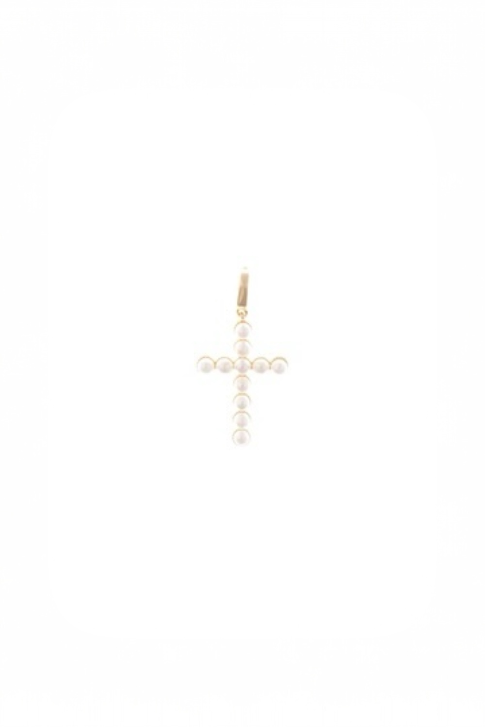 Charm Bar: Pearl Stud Cross Charm