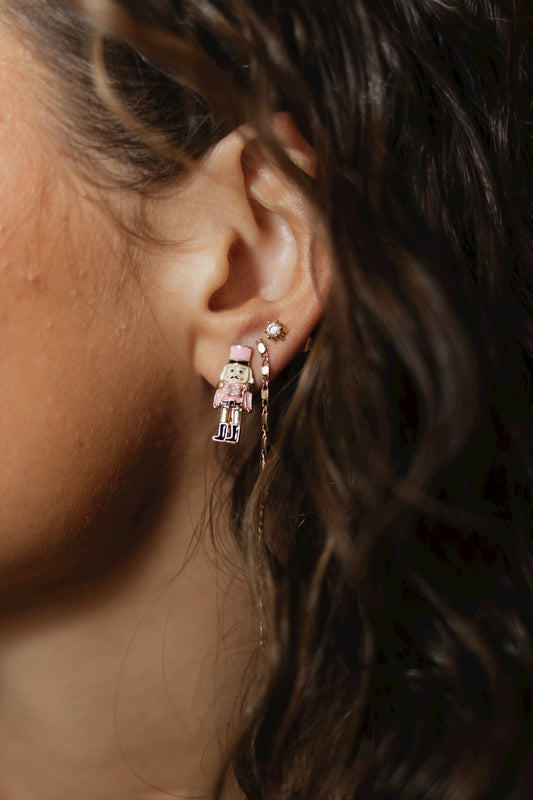 Pink Nutcracker Earrings