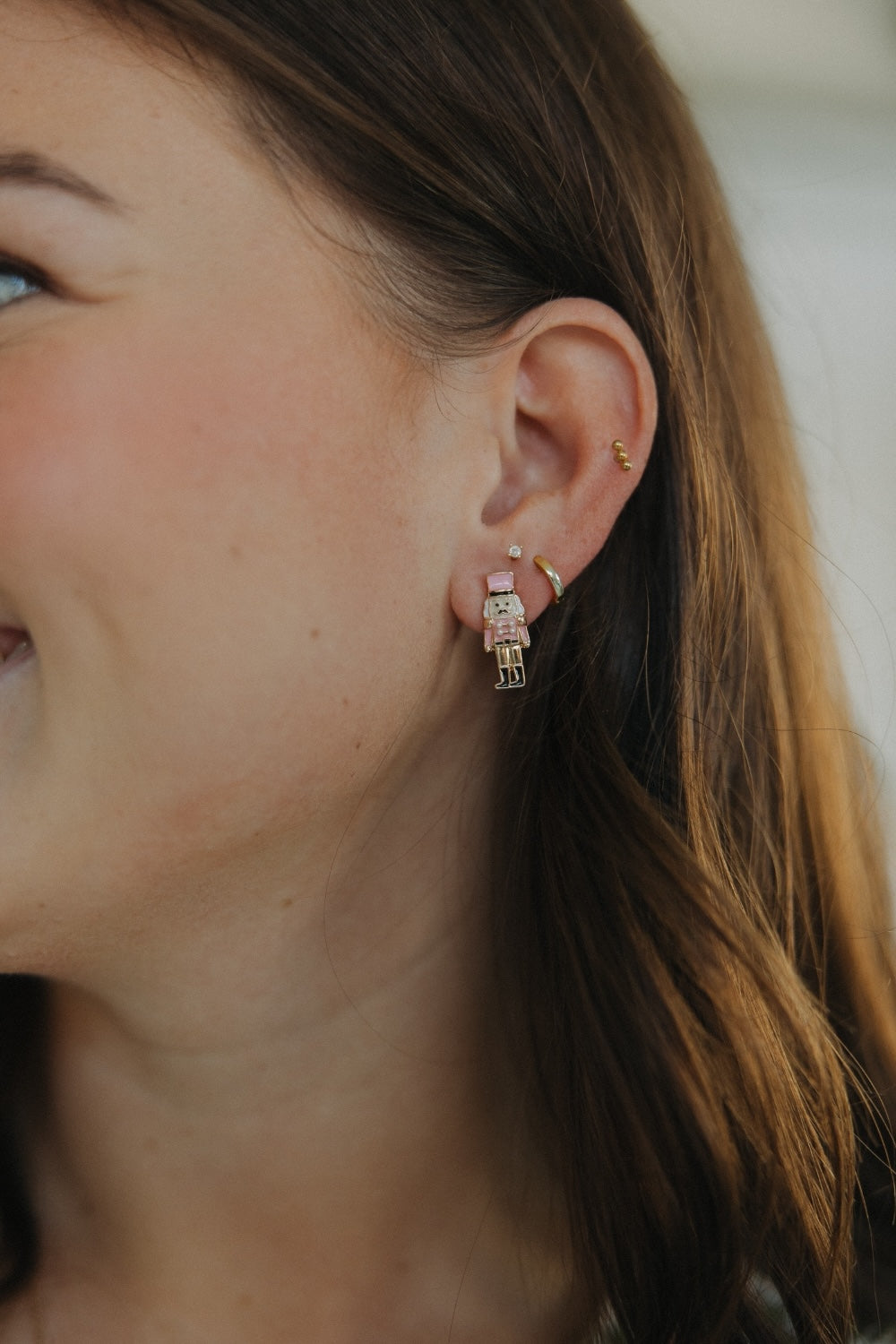 Pink Nutcracker Earrings
