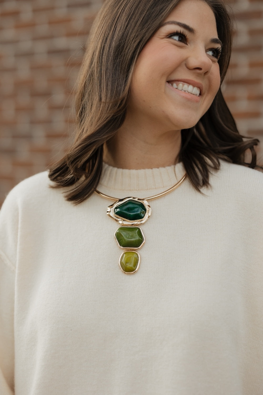 3 Charm Drop Omega Necklace