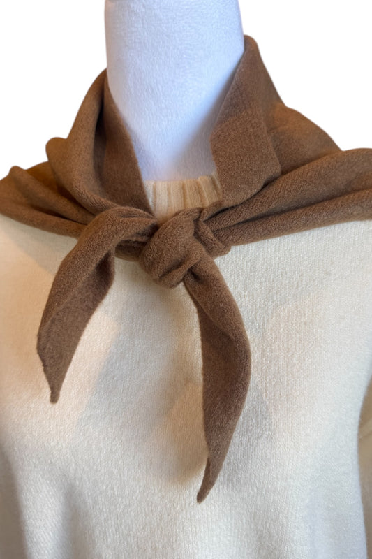 Mocha Knit Triangle Scarf