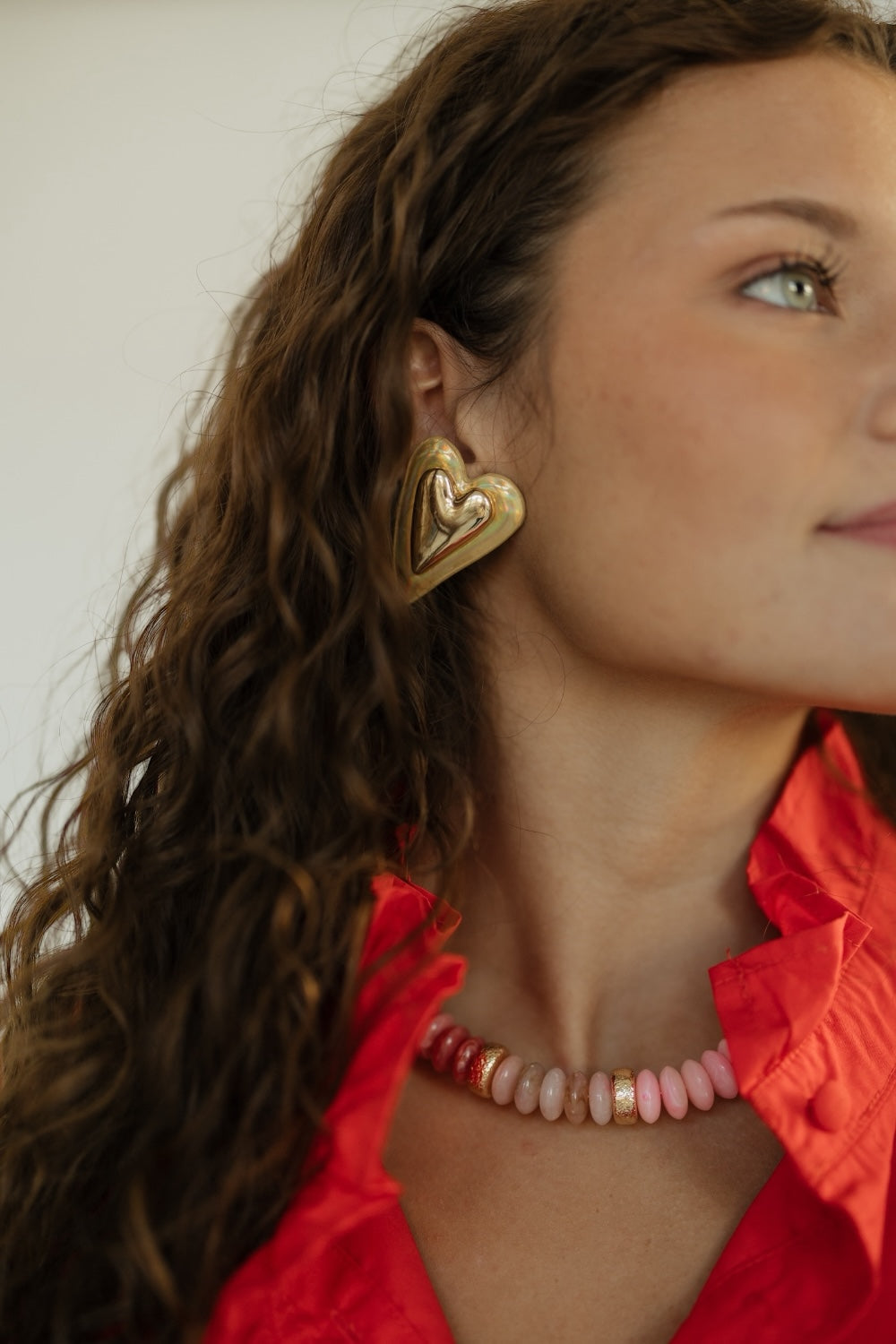 Gold Heart Earrings