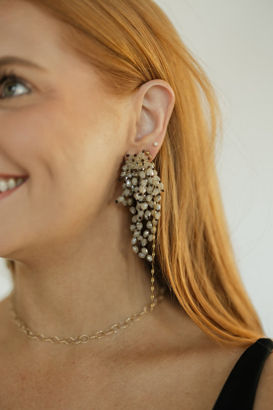 Glass Fringe Earrings