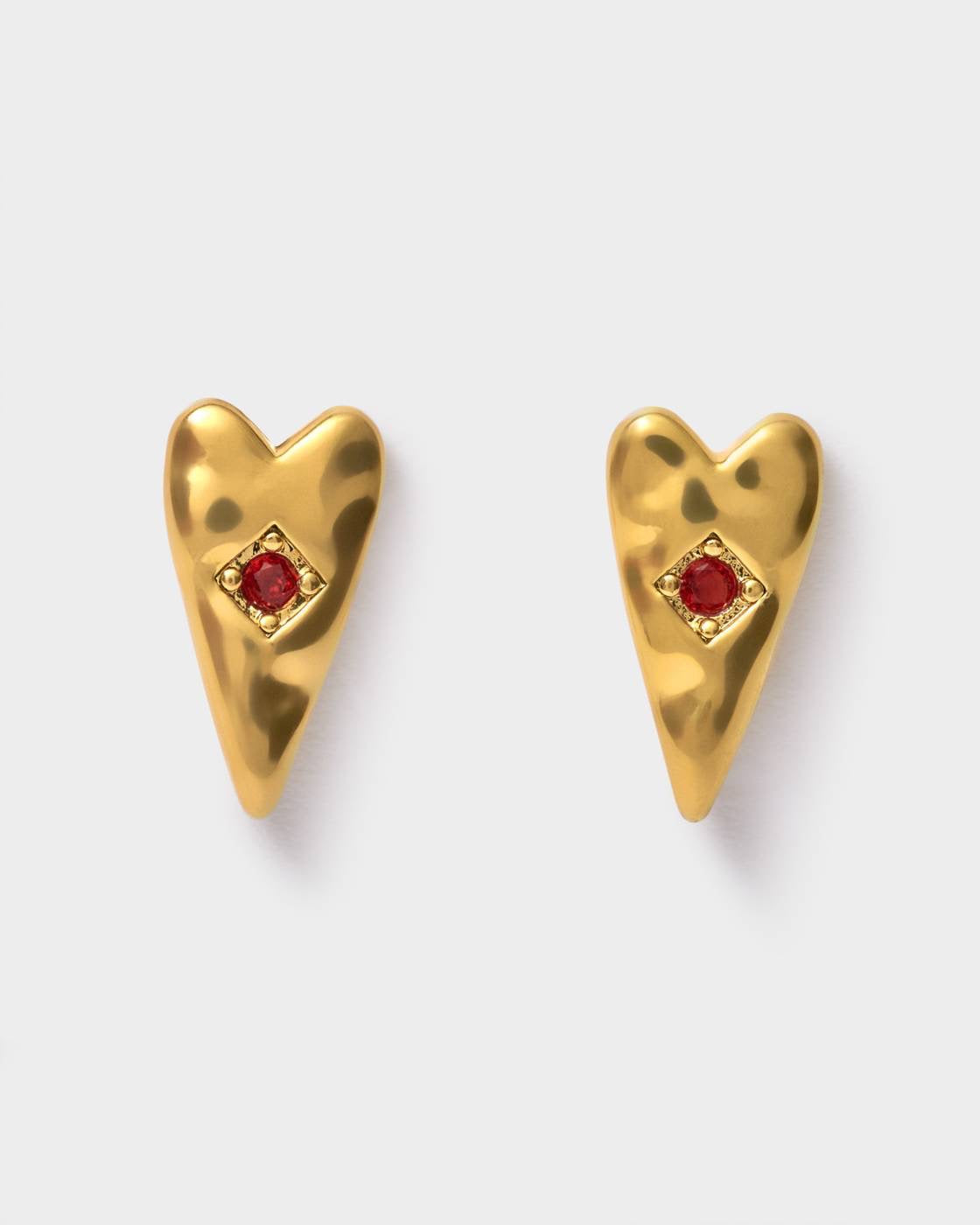 Rouge Nior Gold Heart Earrings