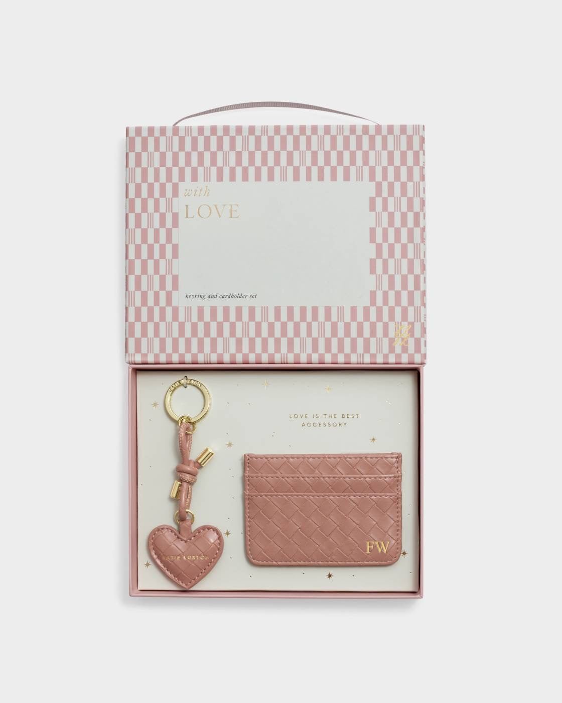 Gift Boxed Keyring & Cardholder Set - Nude Pink