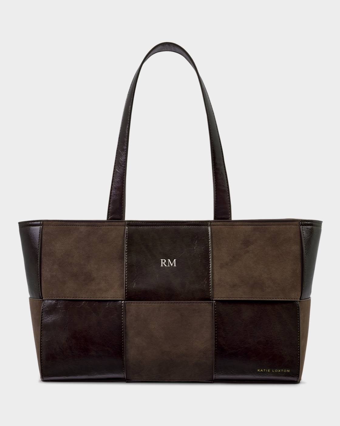 The Taya Woven Tote Bag - Bitter Chocolate