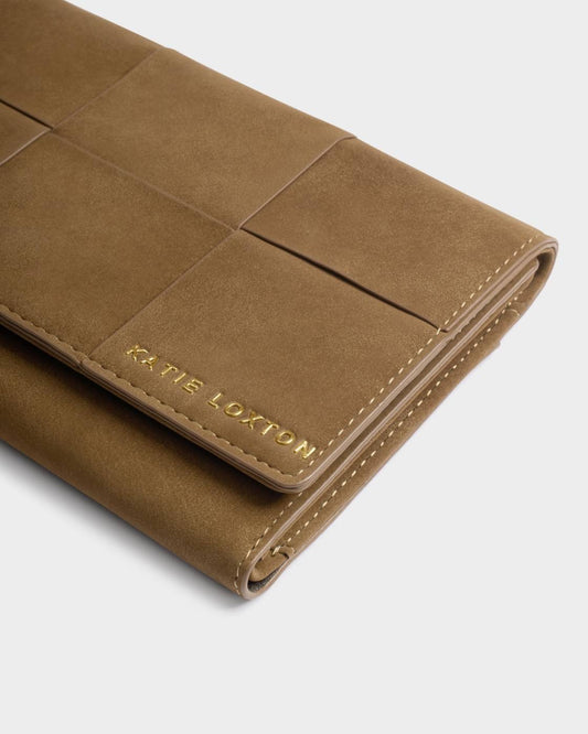 Taya Woven Wallet - Caramel