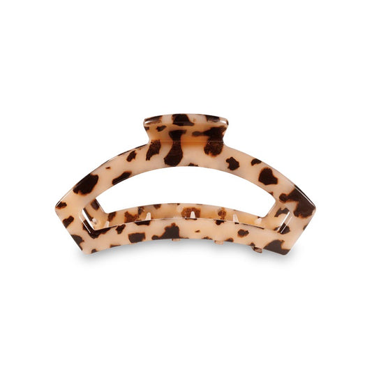 Small Open Blonde Tortoise Claw Hair Clip