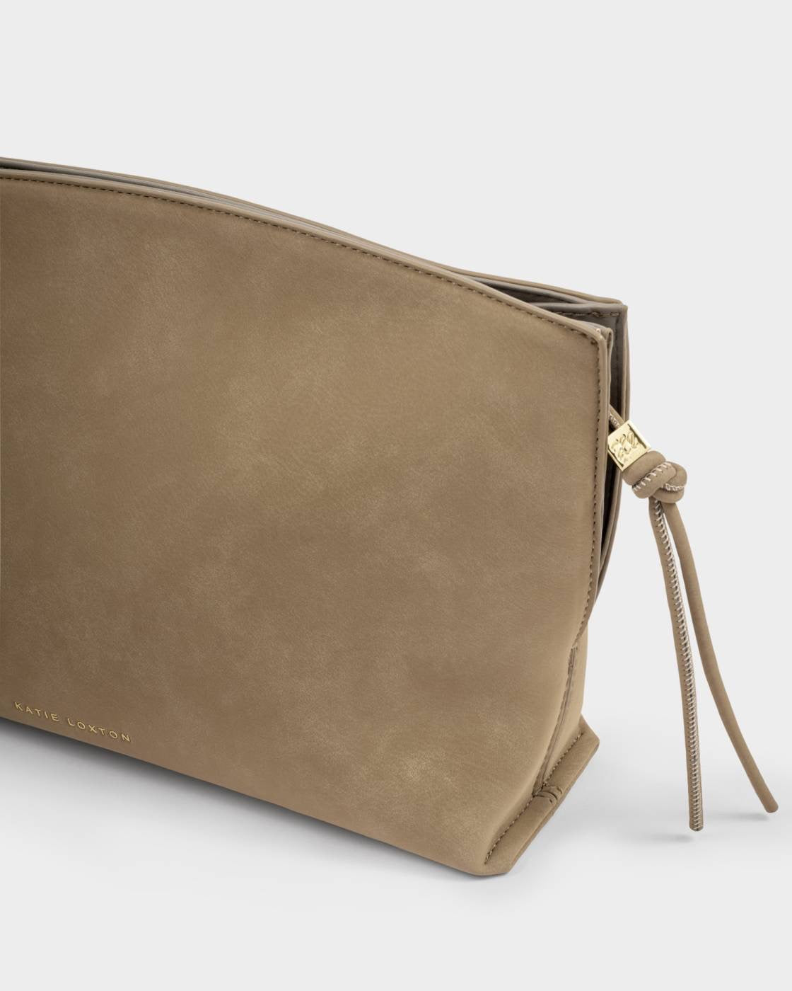 Freya Clutch - Taupe Suede