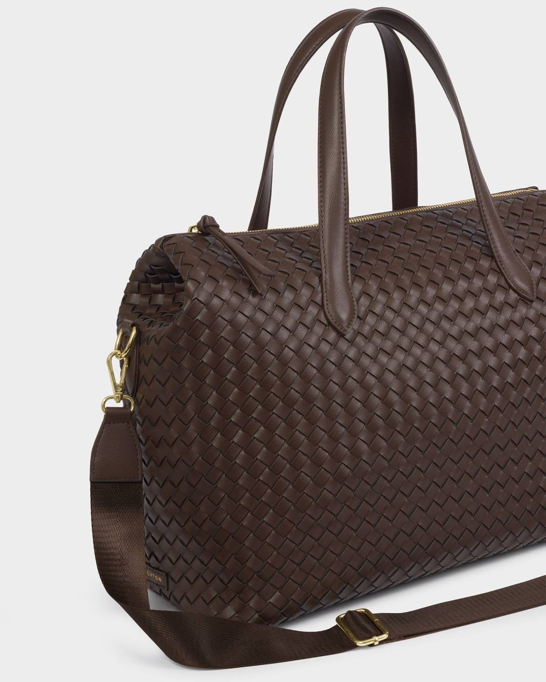 Milan Woven Cabin Bag - Chocolate