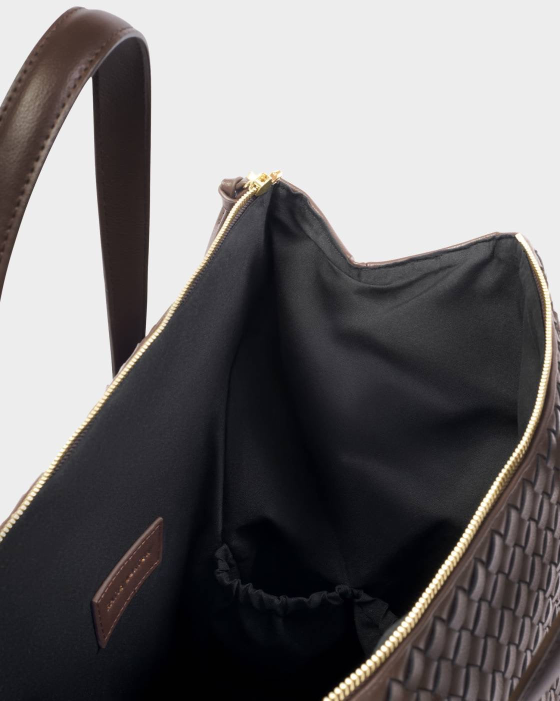 Milan Woven Cabin Bag - Chocolate