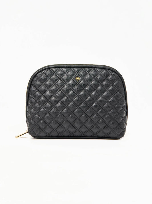 Large Quilted Essentials Pouch - Black