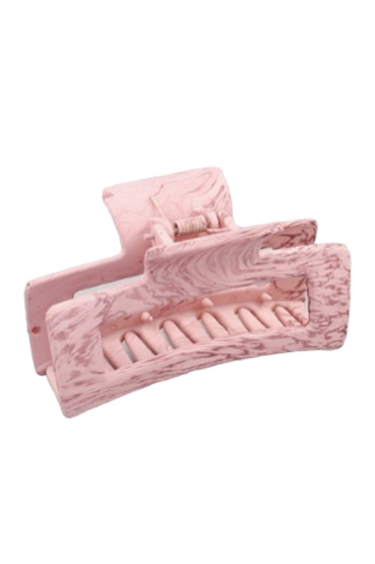 Pink Marble Jaw Clip