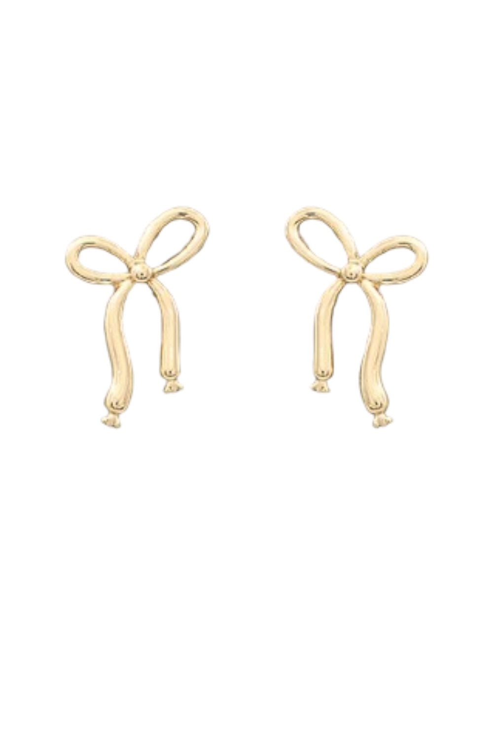 Gold Balloon Ribbon Earrings