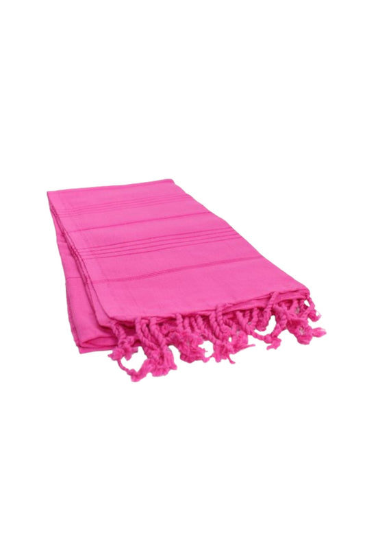 Premium Turkish Striped Towel in Fuchsia