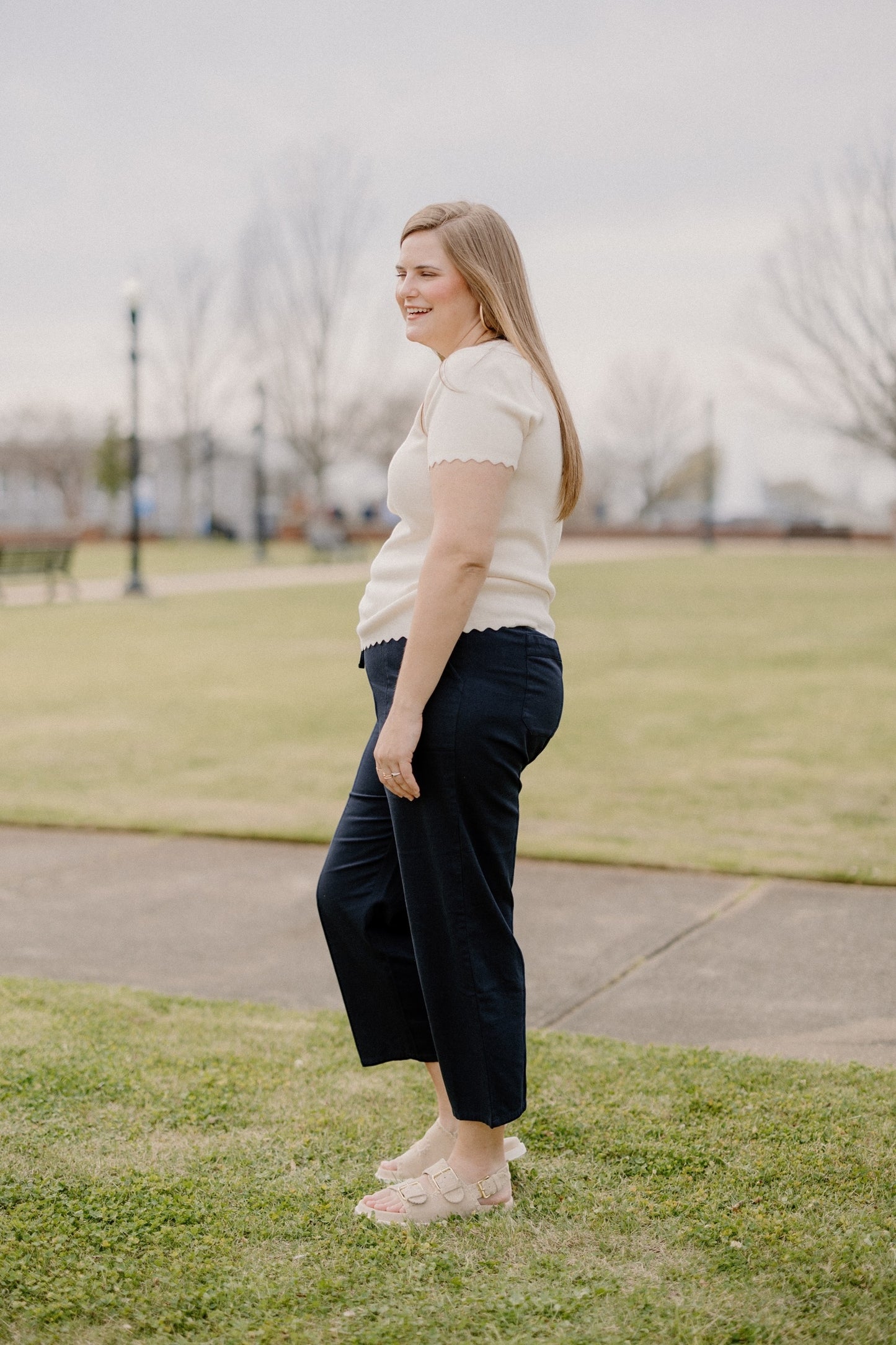 Mila Pull on Pant in Black by Able Clothing