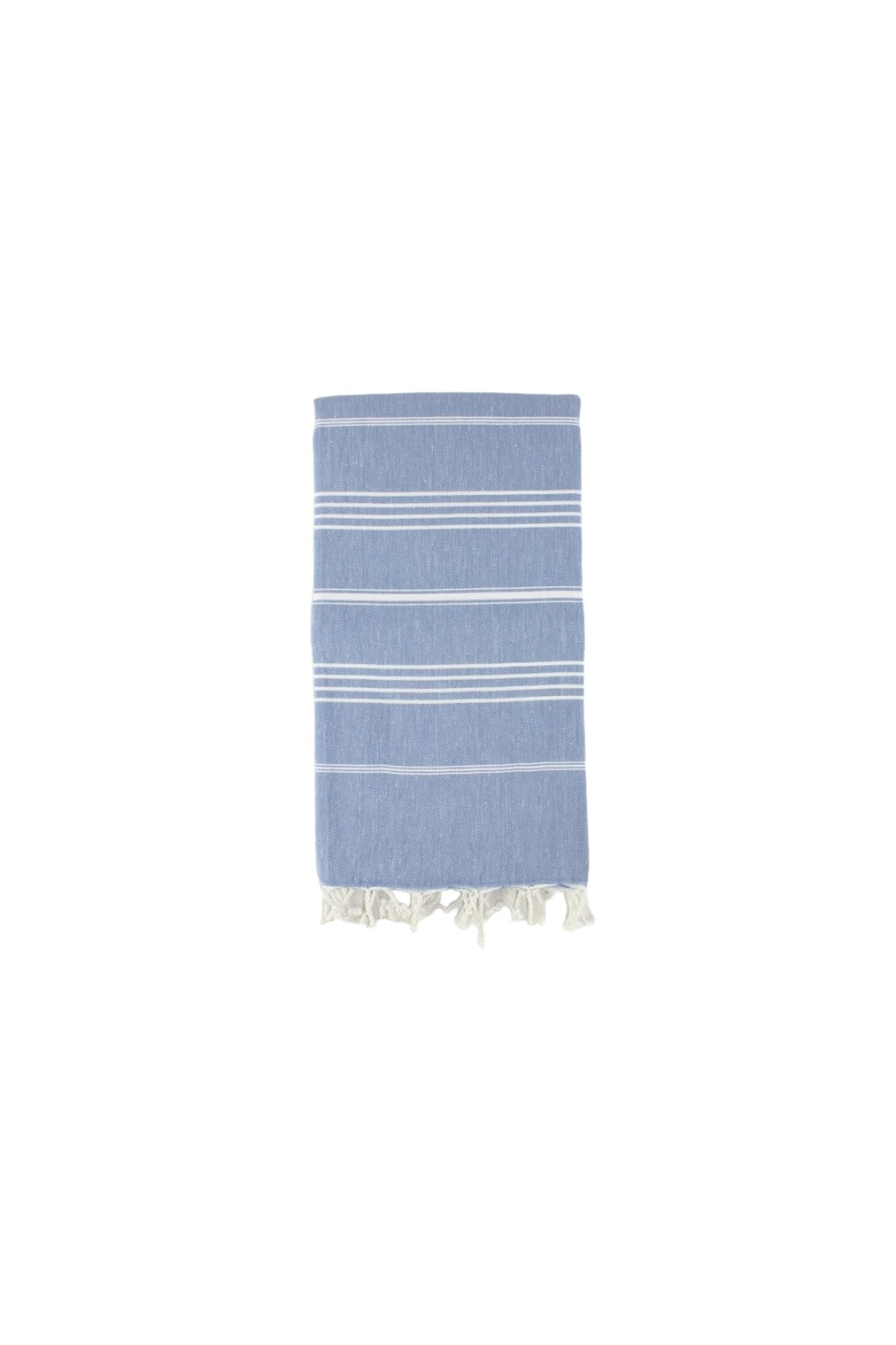 Premium Turkish Striped Towel in Denim Blue