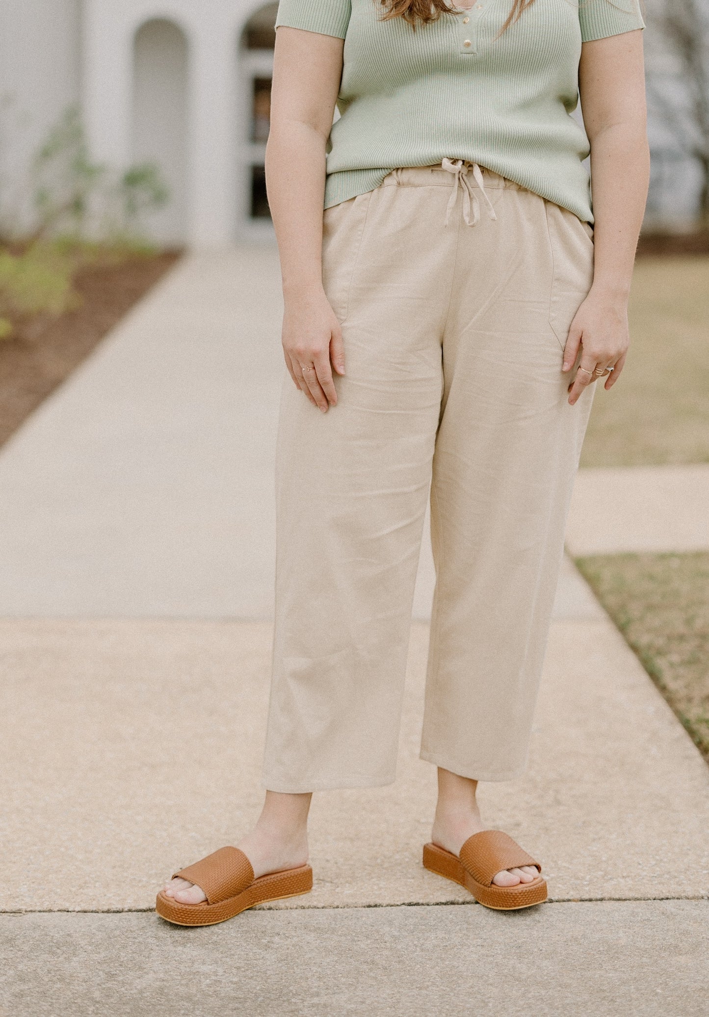 Mila Pull on Pant in Brown Sugar by Able Clothing