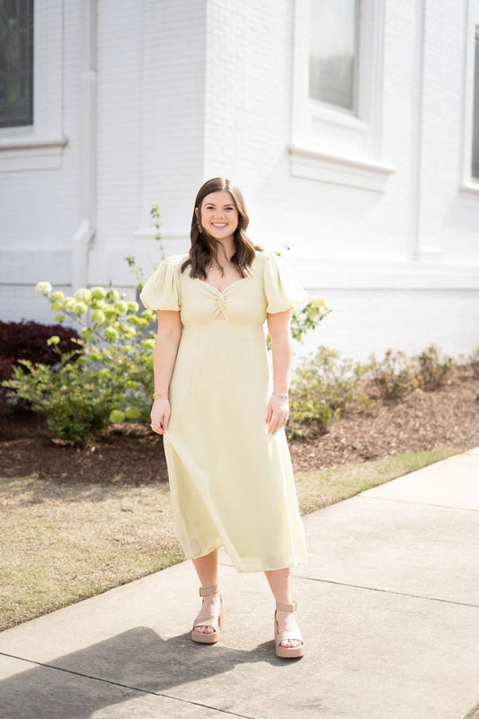 Pistachio Knot Front Dress