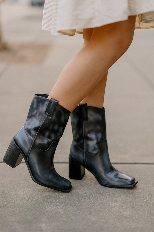 Dane Square Toe Boot in Black by Matisse