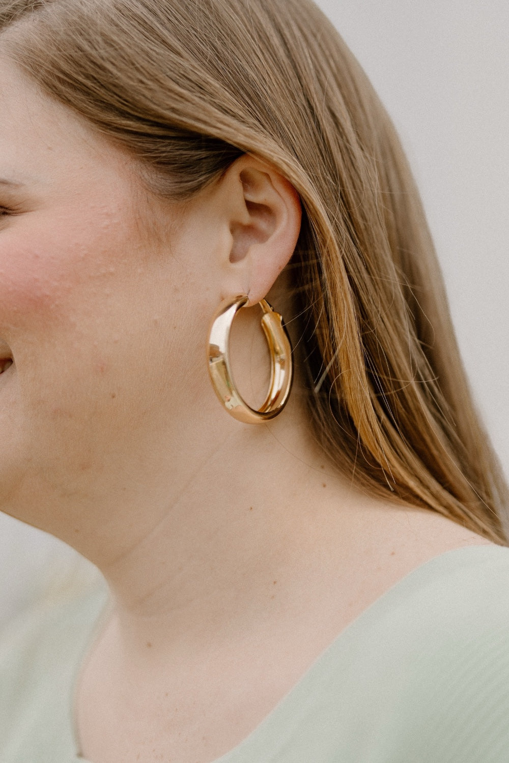 50mm Thick Hoops in Gold