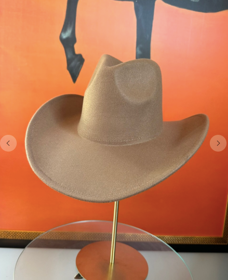 Custom Hat: Brown Felt Cowboy Hat