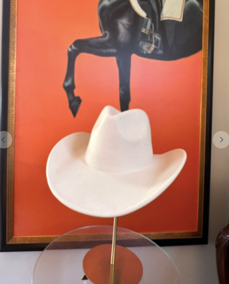 Custom Hat: Ivory Felt Cowboy Hat