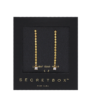 Chain CZ Drop Earrings