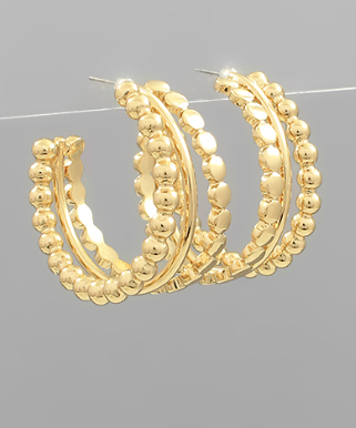 3 Row Metal Ball Hoops