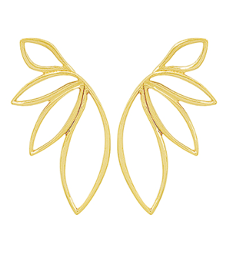 Gold Flower Shape Earrings