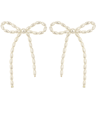 Pearl Bow Earrings