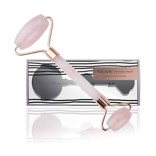 Rose Quartz Crystal Facial Roller by KITSCH