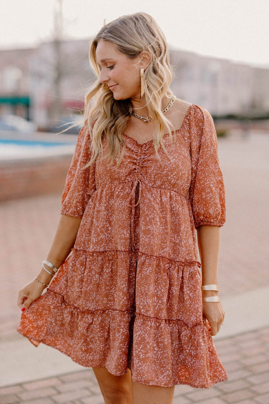 Emily Smocked Print Dress (S-3XL)