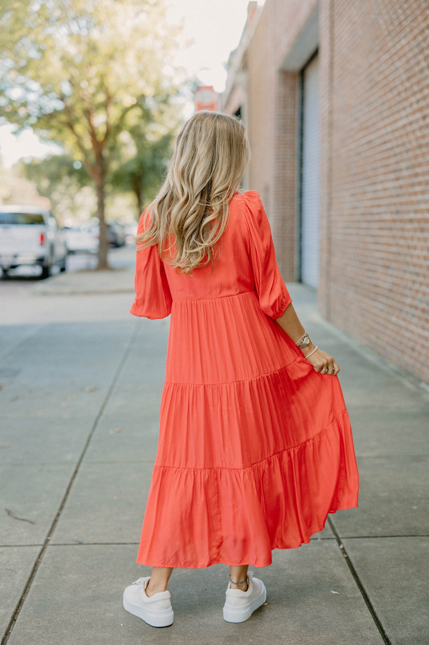 Kathy Orange Maxi Dress