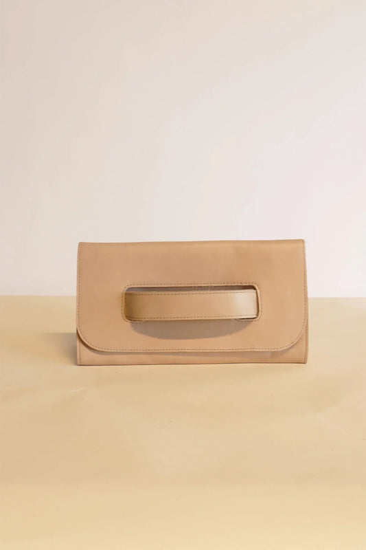 Mare Handle Clutch in Pebble by ABLE