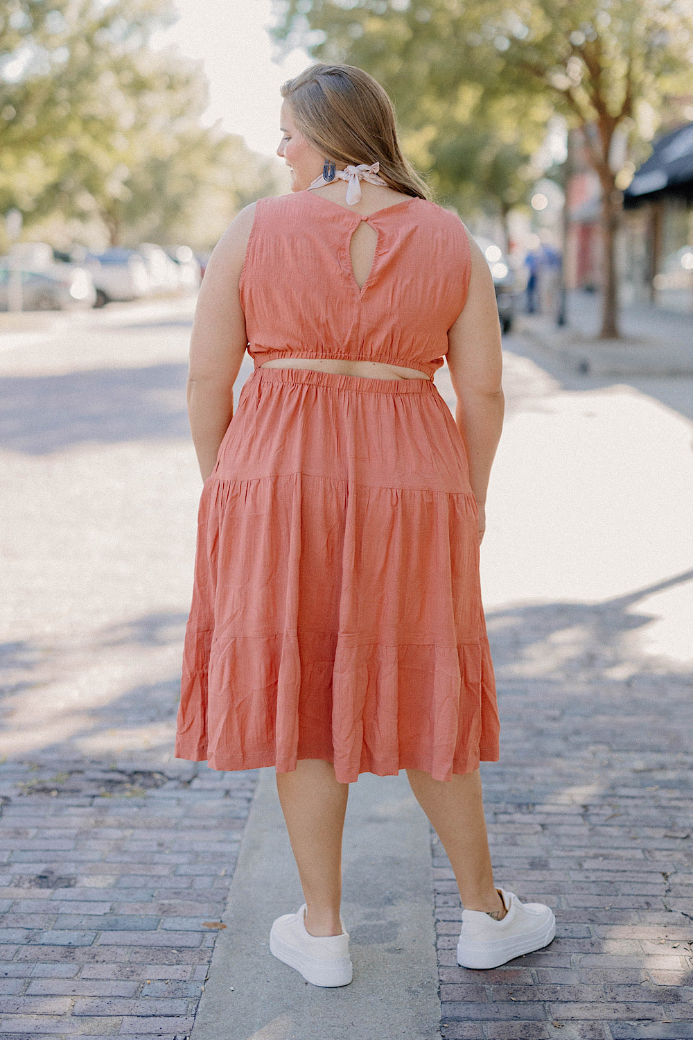 Kayla Rust Orange Maxi Dress