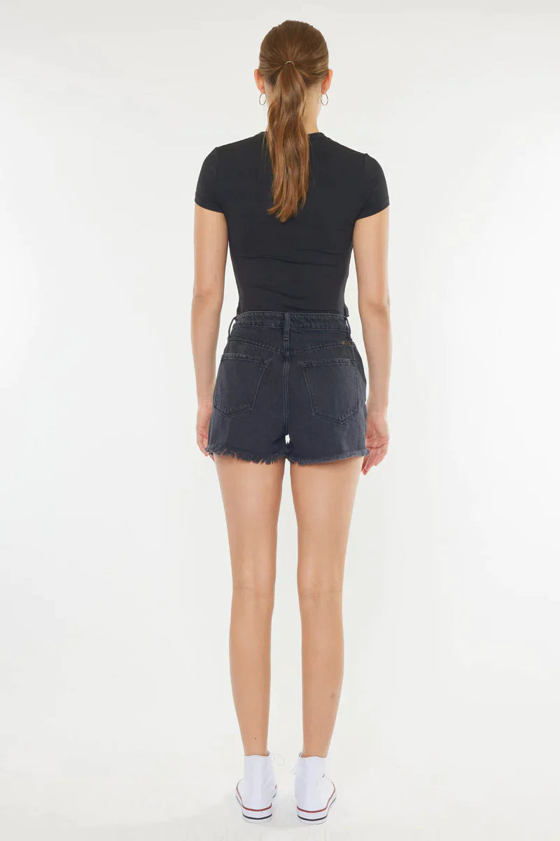 Ivanna Ultra High Rise Mom Shorts in Black (Sizes S-3XL)