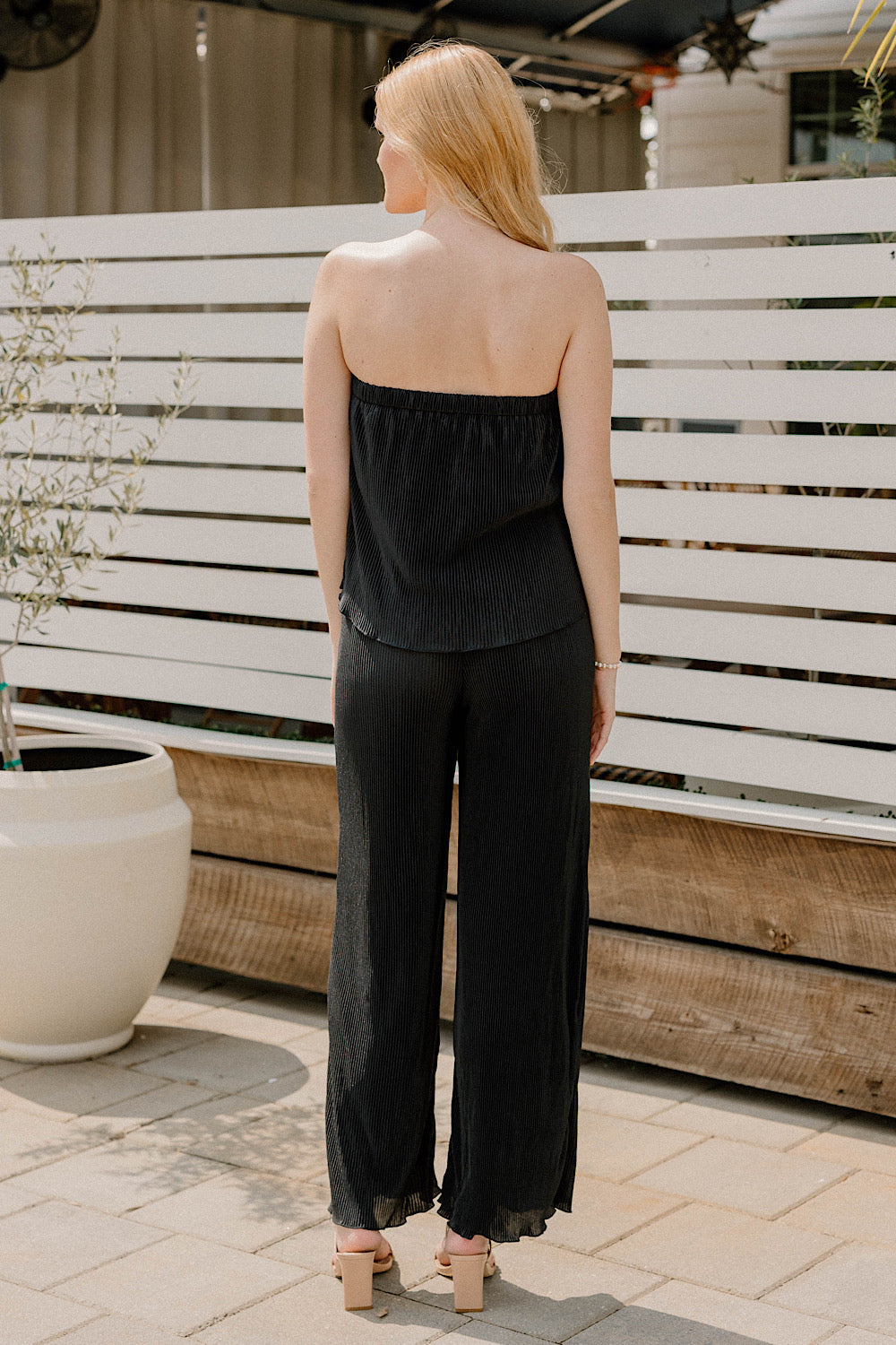 Linda Black Textured Jumpsuit Sizes S-XL